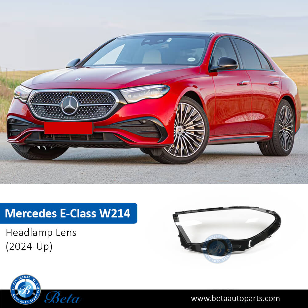 Left Side Headlamp Lens for Mercedes E-Class 2024-Up models, Part Number 2149064900 Left Side Headlamp Lens for Mercedes E-Class 2024-Up models, Part Number 2149064900